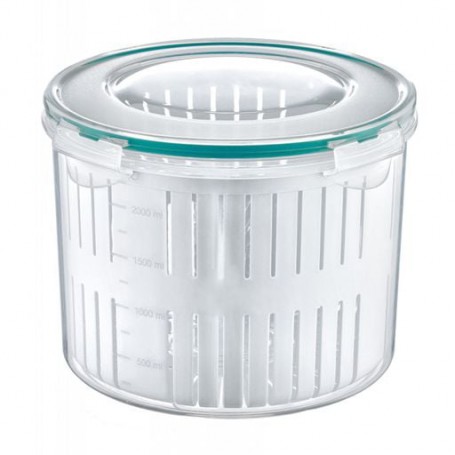 Контейнер Irak Plastik Fresh Box с дуршлагом, круглый, 19*14 см, 2.5 л (5233)