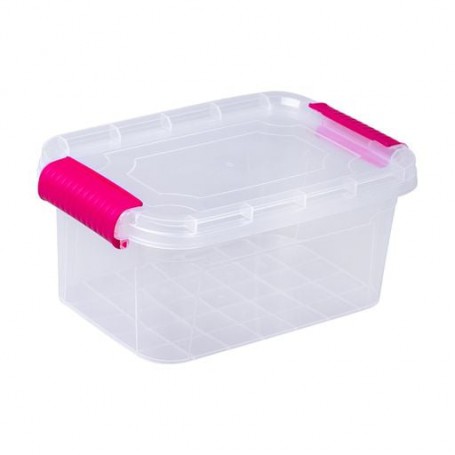 Контейнер Ekodeo Европейский, прямоугольный, с крышкой, розовый, 28*19*11,5 см, 4 л (P93082)