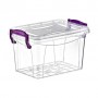 Контейнер Irak Plastik на защелках, прямоугольный, глубокий, 16.5*11*10 см, 1 л (5211)