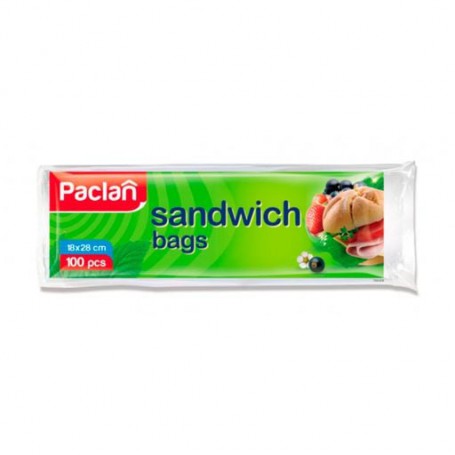 Пакеты для бутербродов Paclan 18 x 28 см, 100 шт