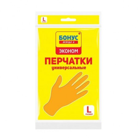 Перчатки Бонус эконом, универсальные, размер L, 1 пара