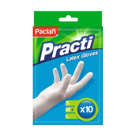 Перчатки латексные Paclan размер М , 10 шт