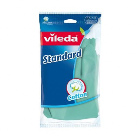 Перчатки Vileda Standard голубые, размер S, 1 пара