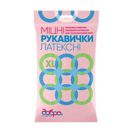 Перчатки Добра Господарочка, крепкие, зеленые, размер XL, 1 пара