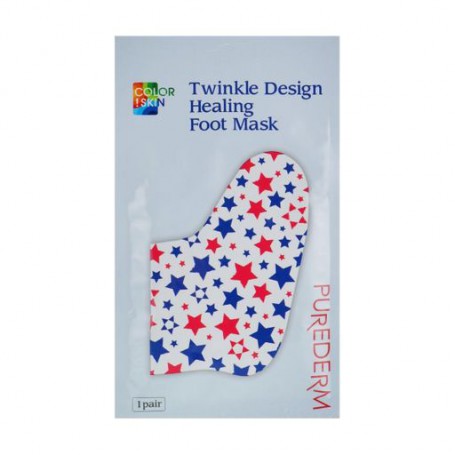 Увлажняющая маска-носочки для ног Purederm Twinkle Design Healing Foot Mask, 2*16 г