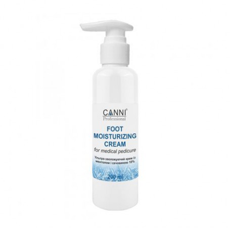 Увлажняющий крем для ног Canni Foot Moisturizing Cream с ментолом и мочевиной 10%, 200 мл