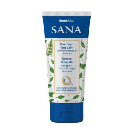 Ночной бальзам для ног Bradoline Sana Overnight Foot Balm с маслом лемонграсса и мочевиной, 100 мл