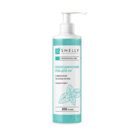 Охлаждающий гель для ног Shelly Professional Care с ментолом и маслом мяты, 200 мл