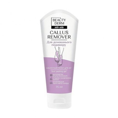 Кислотный гель-пилинг для ног BEAUTYDERM Callus Remover с ментолом, 75 мл