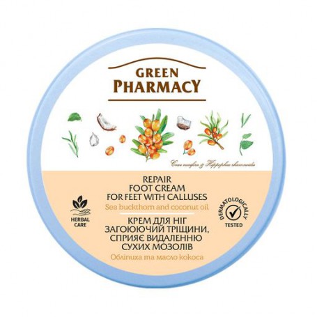 Крем для ног Зеленая аптека Заживляющий трещины, 300 мл