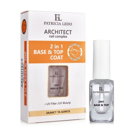 Комплекс для защиты и блеска ногтей Patricia Ledo Architect Nail Complex 2 in 1 Base & Top Coat, 10 мл