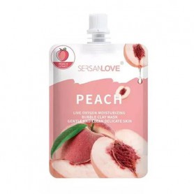 Очищающая пузырьковая кислородная маска для лица Sersanlove Peach Live Oxygen Moisturizing Bubble Clay Mask, 100 г