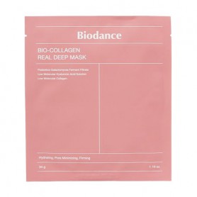 Увлажняющая тканевая ночная маска для лица Biodance Bio-Collagen Real Deep Mask, 34 г