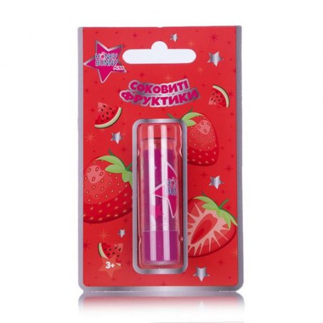 Бальзам для губ Honey Bunny Miss Соковиті фруктики, Клубника, 4.2 г