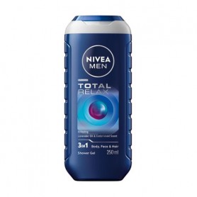 Мужской гель для душа 3 в 1 для тела, лица и волос NIVEA Men Total Relax Shower Gel, 250 мл