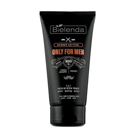 Мужская очищающая паста для лица 3 в 1 Bielenda Only For Man 3in1 Face Wash Paste, 150 мл