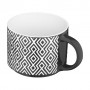 Чашка Ardesto Weaving F фарфоровая, бело-черная, 330 мл (AR3473F)