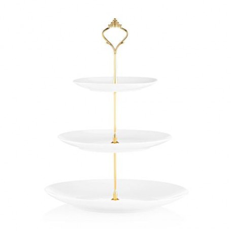 Блюдо Ardesto 3 яруса, фарфоровое, 26.5*32 см (AR3740)