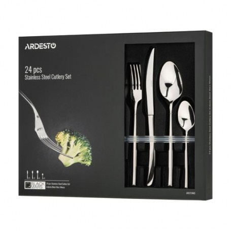 Набор столовых приборов Ardesto Black Mars Monza, 24 предмета (AR0724MS)