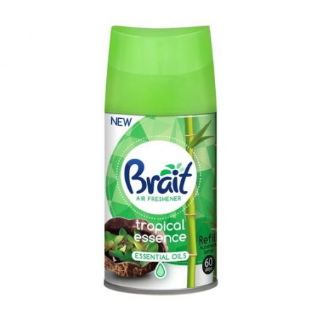 Сменный баллон к автоматическому аэрозольному освежителю воздуха Brait Tropical Essence, 250 мл