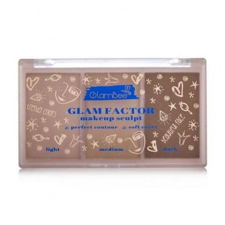 Палетка для контуринга лица GlamBee Glam Factor Makeup Sculpt, 15 г