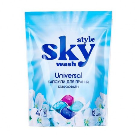 Капсулы для стирки Sky Style Универсальные, 12 стирок, 12 шт