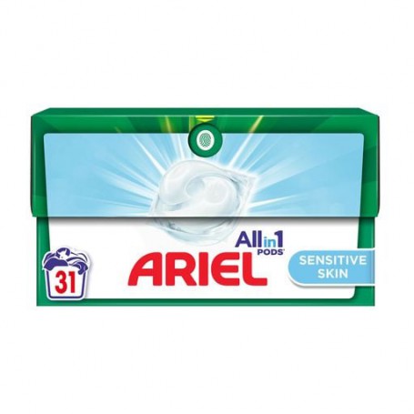 Капсулы для стирки Ariel Pods All-in-1 Sensitive Skin, 31 стирка, 31 шт