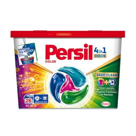 Диски для стирки Persil Color 4 in 1 Discs Deep Clean, 26 стирок, 26 шт
