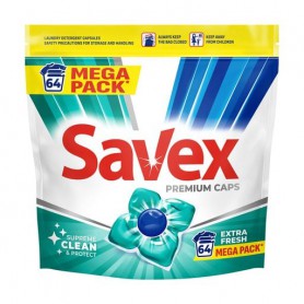 Капсулы для стирки Savex Premium Caps Extra Fresh, 64 стирки, 64 шт