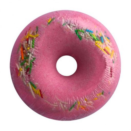 Шипучее средство для ванн Milky Dream Пенный Donut Малина и черника, розовый, 140 г