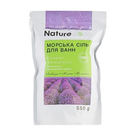 Морская соль для ванн Nature Code Antistress, 550 г