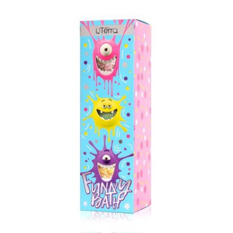Подарочный набор UTerra native Funny Bath (бомбочки для ванны, 2*100 г + шарик с бисером, 100 г)