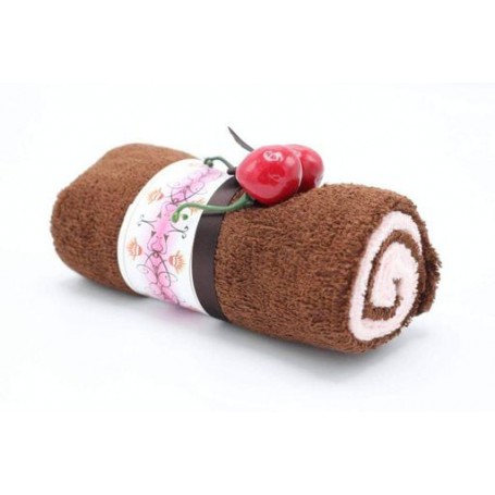 Полотенце Aromaniy набор 30х30 коричневый и розовый (11245) (956206)