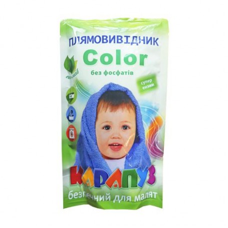 Пятновыводитель порошкообразный для детских вещей Карапуз Color с энзимами, 200 г