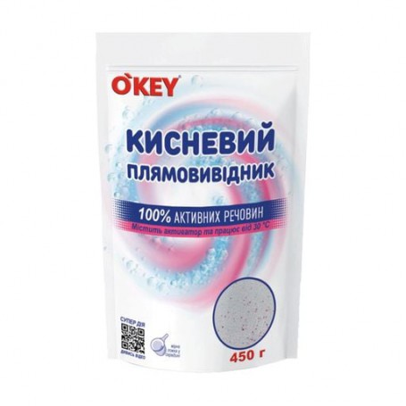 Кислородный пятновыводитель O'key, 450 г (дойпак)