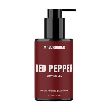 Гель для бритья Mr.Scrubber Red Pepper Shaving Gel с Д-пантенолом, 100 мл