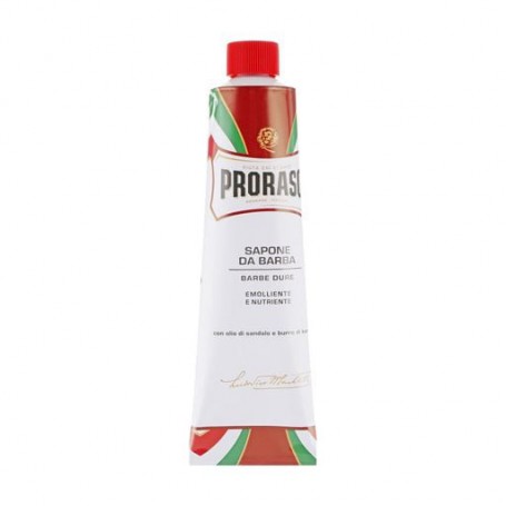 Крем для бритья Proraso Red Line Emollient Shaving Cream для жесткой щетины, с экстрактом карите и сандалового масла, 150 мл