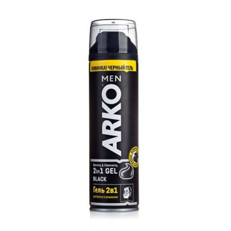 Гель для бритья и умывания 2в1 ARKO Men Black, 200 мл