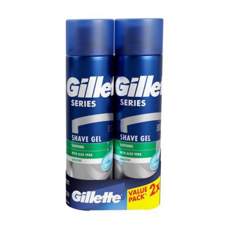 Успокаивающий гель для бритья Gillette Soothing Shaving Foam Gel, 2*200 мл