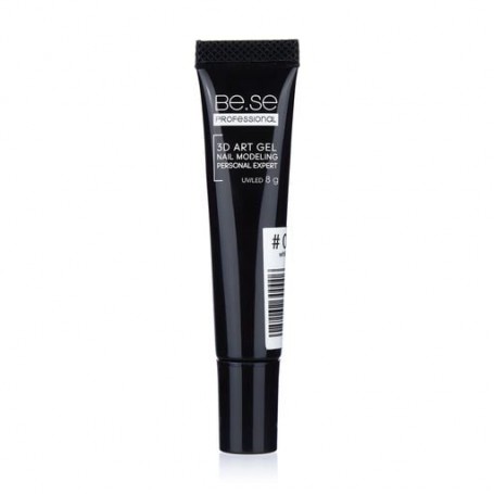 3-D гель для дизайна ногтей Be.Se professional Color 01 Белый, 8 г