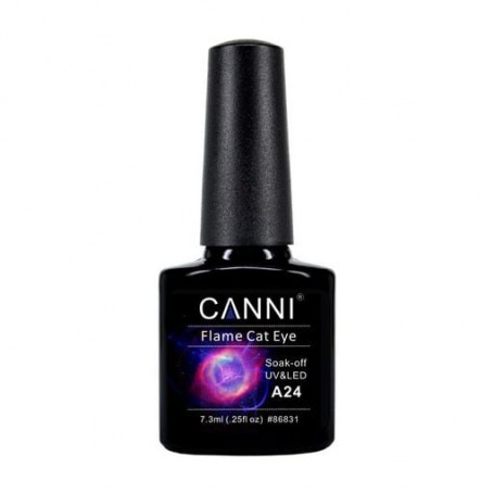 Гель-лак Canni Flame Cat Eye Soak-Off UV & LED Огненный кошачий глаз А24, 7.3 мл