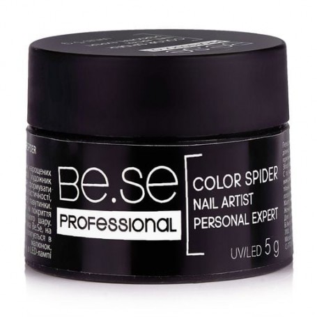 Гель-паутинка для дизайна ногтей Be.Se professional Color 01 Черный, 5 г