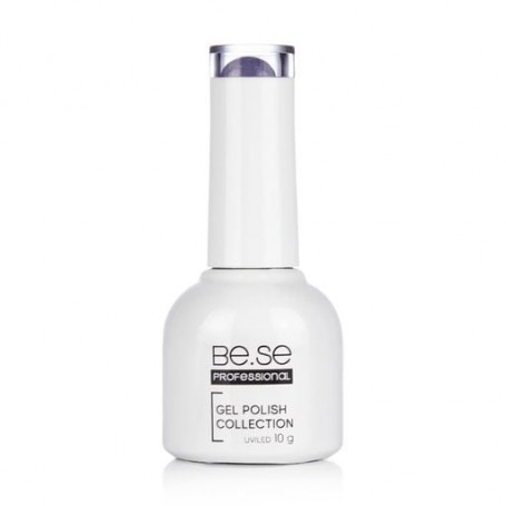 Гель-лак для ногтей Be.Se Professional Gel Polish Collection Pudding 15 Черные вкрапления, лавандово-серый, 10 г