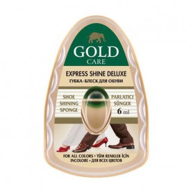 Губка-блеск для обуви Gold Care Express Shine Deluxe Бесцветная, 6 мл