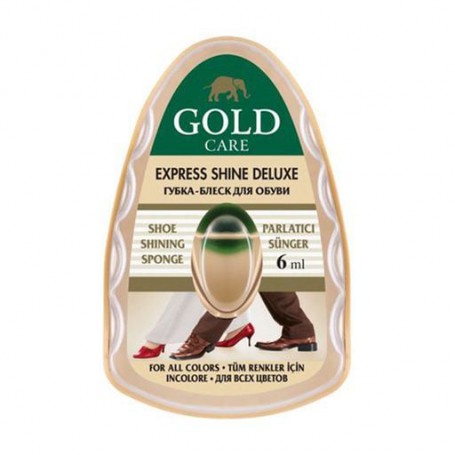 Губка-блеск для обуви Gold Care Express Shine Deluxe Бесцветная, 6 мл