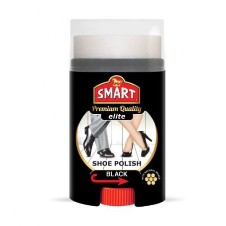 Крем для обуви Smart Elite Cream Shoe Polish Black для гладкой кожи, 60 мл