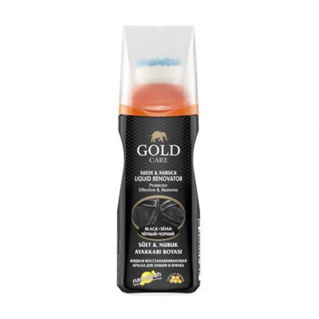 Жидкая восстанавливающая краска для замши и нубука Gold Care Suede & Nubuck Liquid Renovator Черный, 75 мл