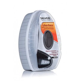 Губка-блеск SILVER с дозатором силикона чёрная 6 мл