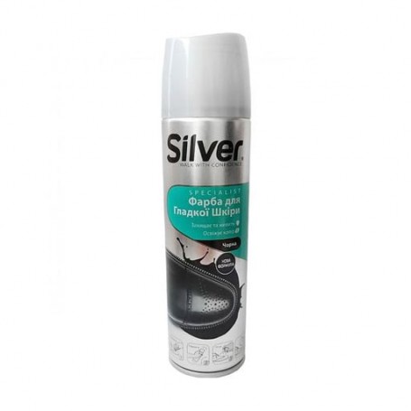 Спрей-краска SILVER для гладкой кожи, черный, 250 мл