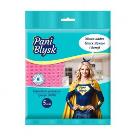 Салфетки целлюлозные Pani Blysk влаговпитывающие, 5 шт
